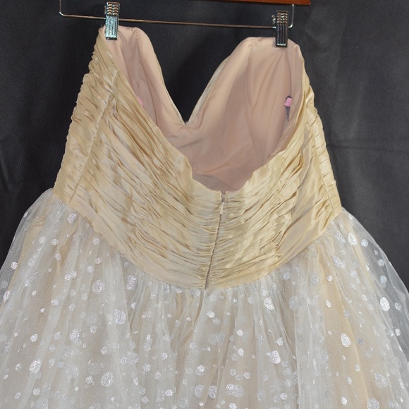 Short Princess Prom Dress SZ 14 Blush Prom - Picture 8 of 9